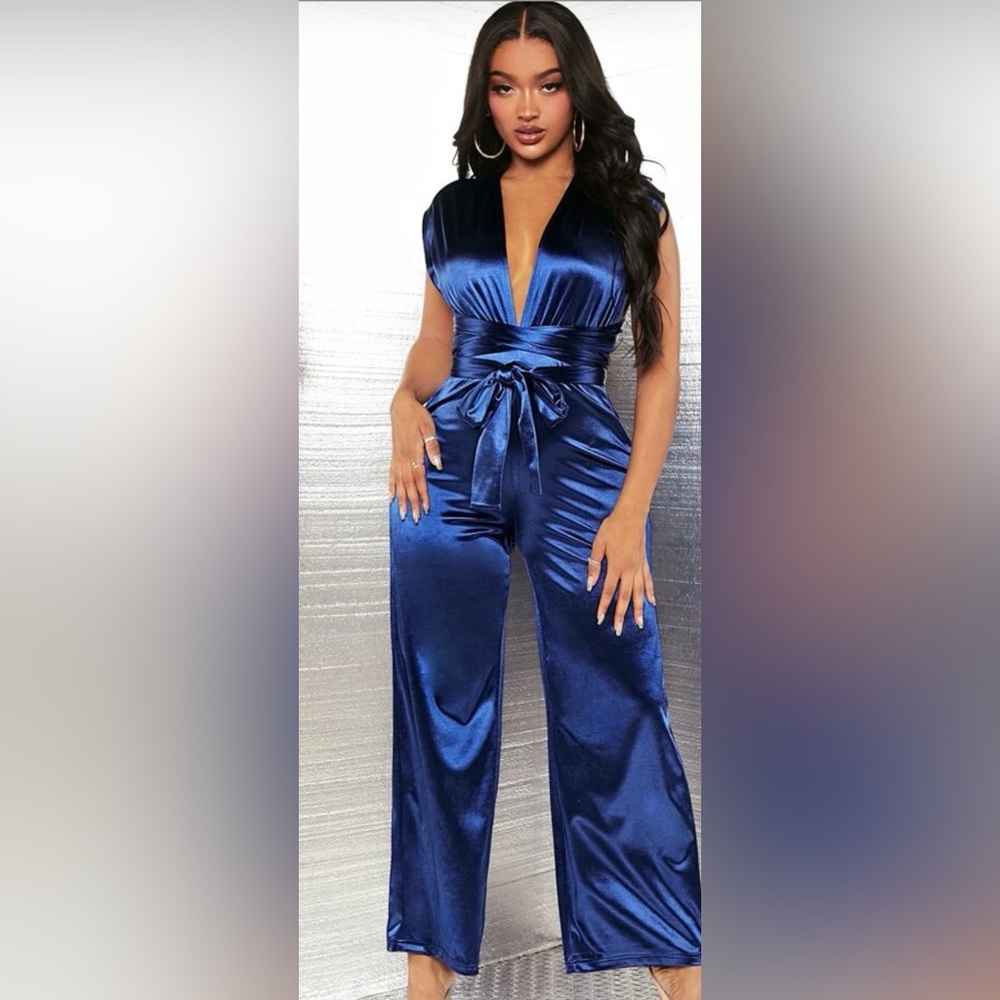 Elegant royal blue jumpsuit Express